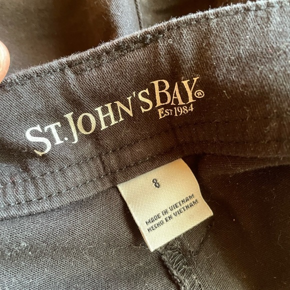 St. John’s Bay black cotton mini skort - Picture 2 of 5